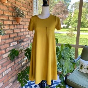 LuLaRoe Carly Mustard Yellow Dress
